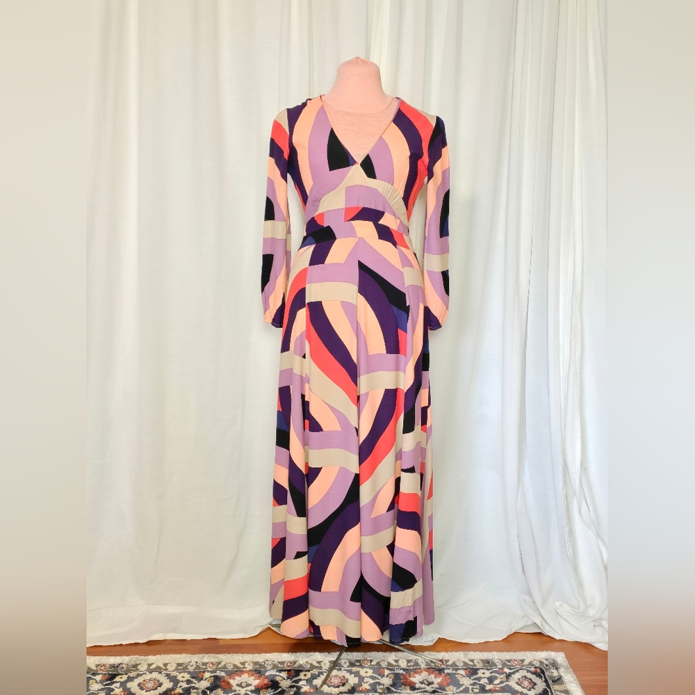 Mister Zimi Geometric Multicolor Maxi Dress